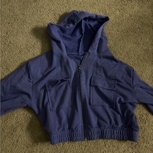 Purple Cropped Hoodie
